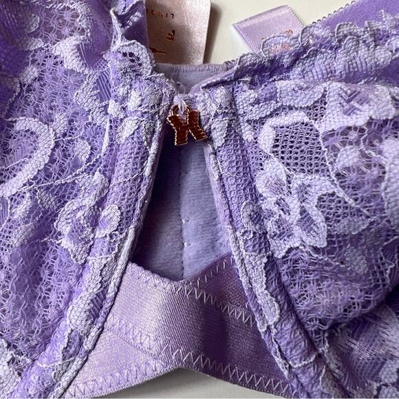Savage X Fenty Lavender Floral Lace Unlined Bra Size 46 DDD - Picture 7 of 12
